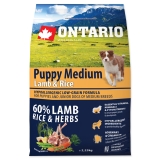 Ontario Dog Puppy Medium LAmb & Rice - 2,25